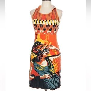 Bold Graphic Orange Women's Coverup